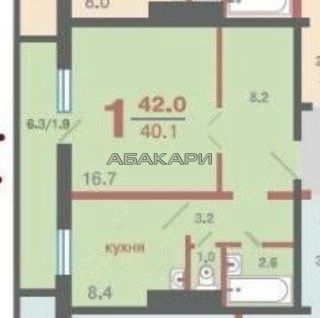 1к квартира Апрельская, 4В 5/17 - 40кв | 23000 | аренда в Красноярске фото 6